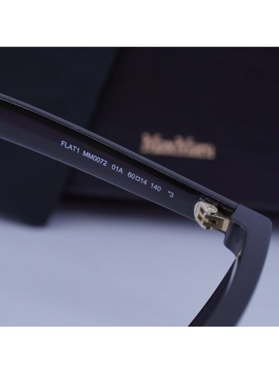 Max Mara MM0072 01A Square Sunglasses - Black/Smoke
